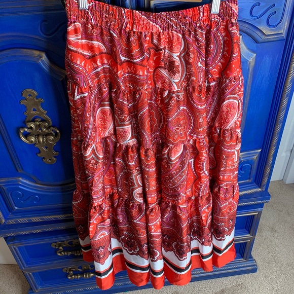 Lauren Ralph Lauren Paisley Skirt Prairie Medium - Picture 4 of 4